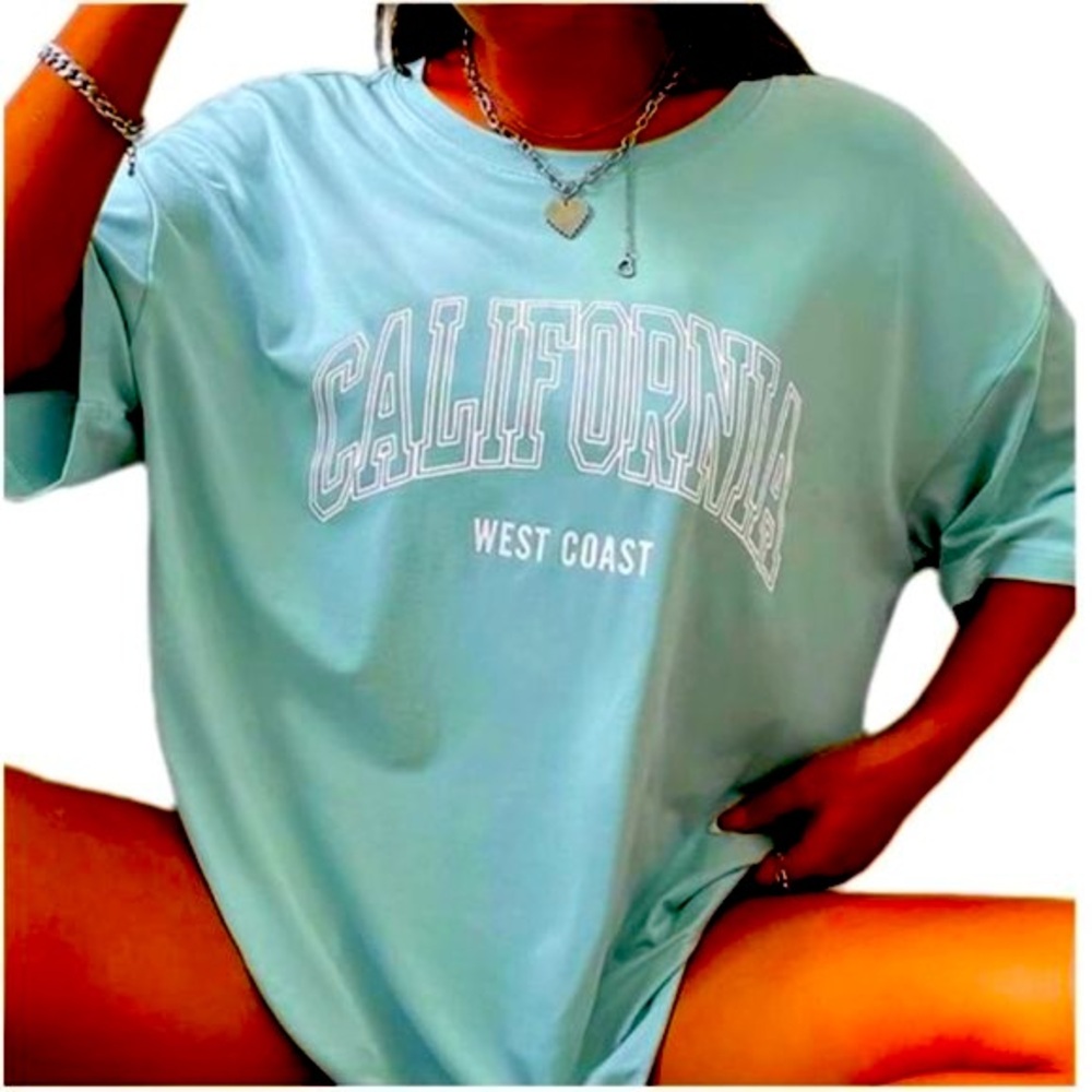 🌼 Avanova CALIFORNIA WEST COAST Graphic Tee Green L NWT